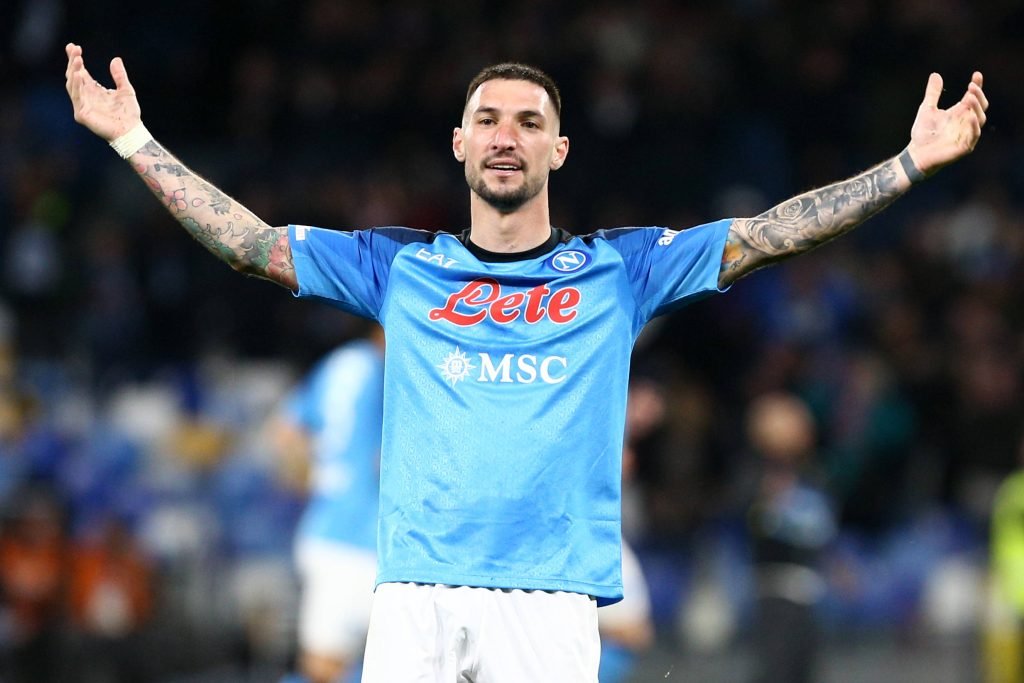 Ssc Napoli - Atalanta Bc Matteo Politano of Ssc Napoli celebrates during the Serie A match beetween Ssc Napoli and Atala